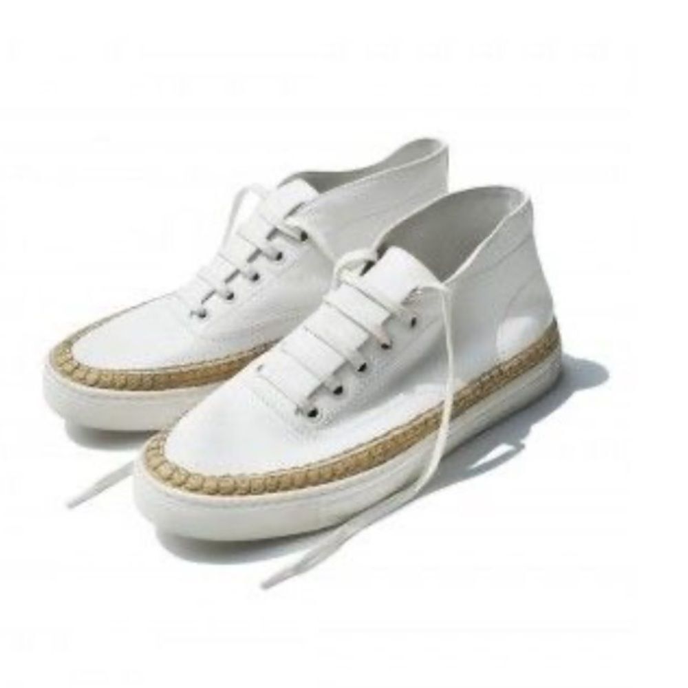 Alexander Wang White  leather espadrille Sneakers, US8
